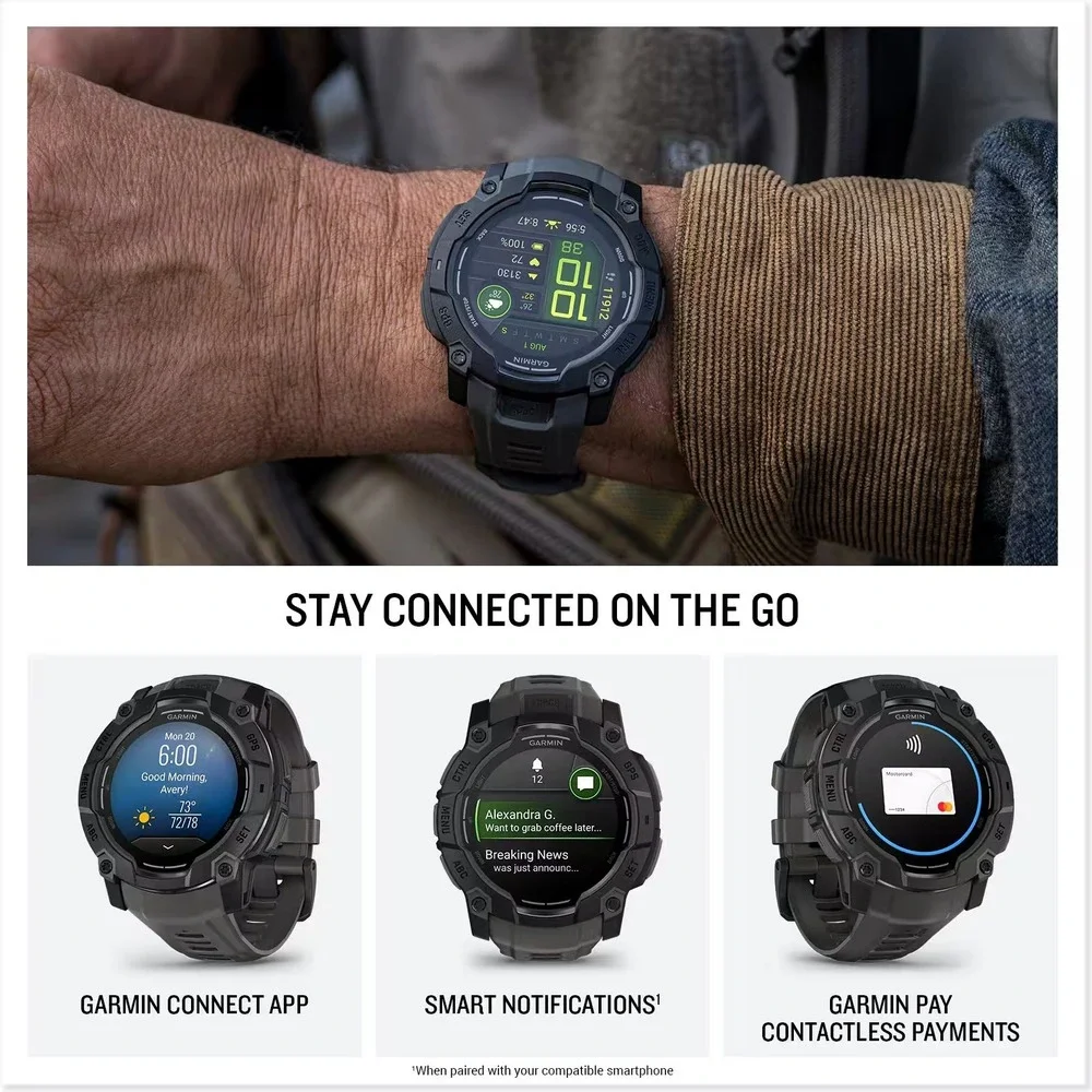 Garmin Instinct 3 Rugged GPS Smartwatch 50mm Running Health Fitness Smart Watch